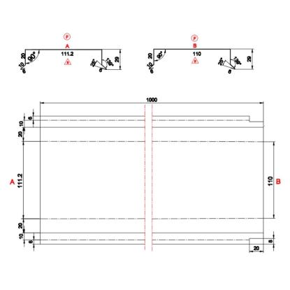 Sternkapsel, 110 mm lige, zink