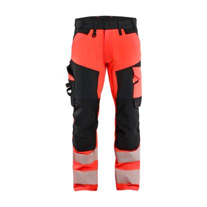 Blåkläder 1124 high vis buks 4-vejs stretch, hi-vis rød/sort