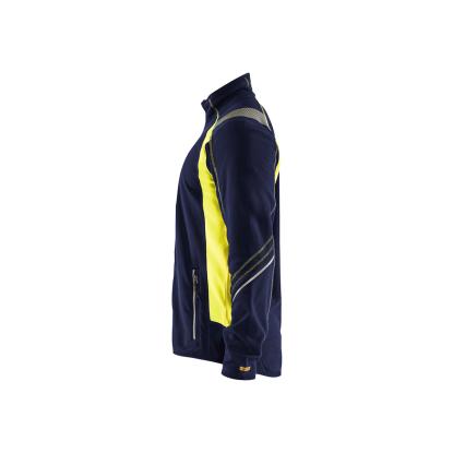 Blåkläder 4993 microfleece jakke, marineblå/hi-vis gul