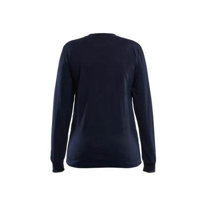Blåkläder 3467 dame flammehæmmende t-shirt lang ærme, marineblå