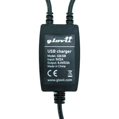 Glovii USB-oplader til 8,4V batterier, G2USB