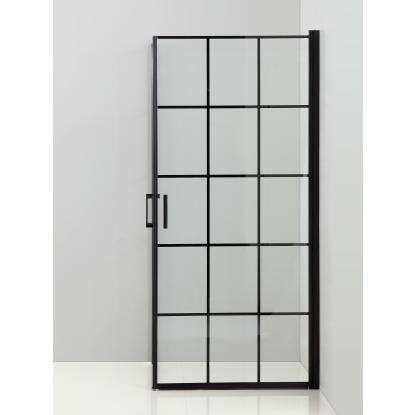 Nortiq Kalmar brusehjørne, sort -  90 x 90 x 190 cm