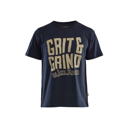 Blåkläder 9421 t-shirt grit and grind, mørk marineblå