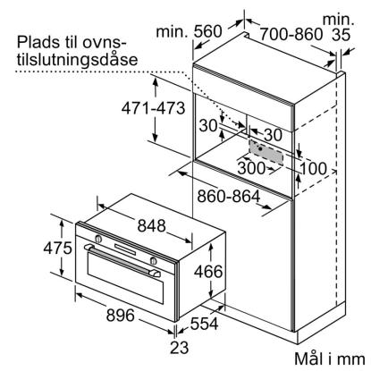 Siemens iQ500 ovn til indbygning VB558C0S0, 85 liter