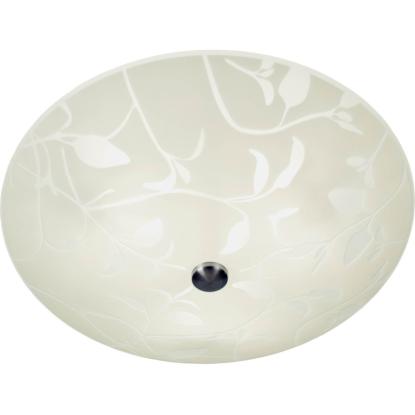Aneta Bladverk plafond, glas, Ø42 cm, hvid