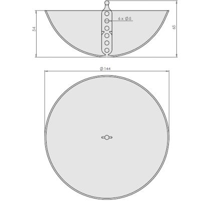 CableCup Hide roset, Ø14,4 cm, hvid