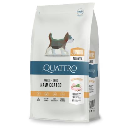 Quattro All Breed hundefoder med fjerkræ til hvalpe - 7 kg