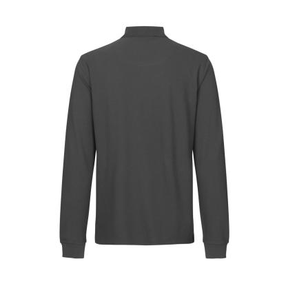 ID 0544 langærmet polishirt med stretch, koks grå