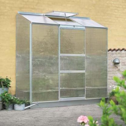 Halls Altan 3 vægdrivhus 1,3 m², alu, 4 mm poly
