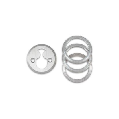 Jasa Company rokoko universal cylinderring med justerbar højde, indvendig, 6-21 mm, børstet stål
