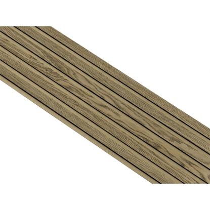 I-Wood Basic Original akustikpanel, mørkebrun olieret, brun filt og sort kerne, egefiner, 17 x 300 mm 