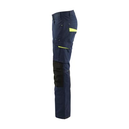 Blåkläder 1495 servicebuks med stretch, mørk marineblå/hi-vis gul