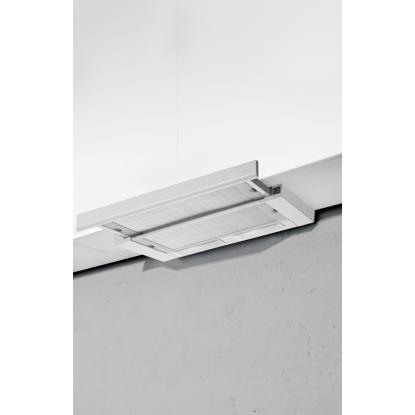 Silverline SL1152 V3 Crystal skabsintegreret emhætte, hvid/rustfri front, 60 cm