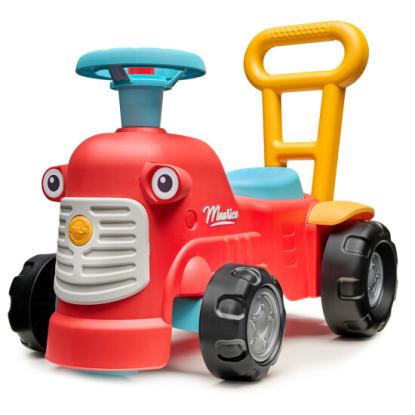 FALK Maurice gå-traktor med rat, horn og ergonomisk ganghjælp, rød
