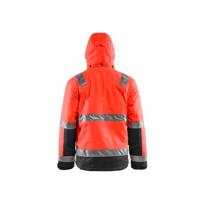 Blåkläder 4870 high vis vinterjakke, hi-vis rød/sort