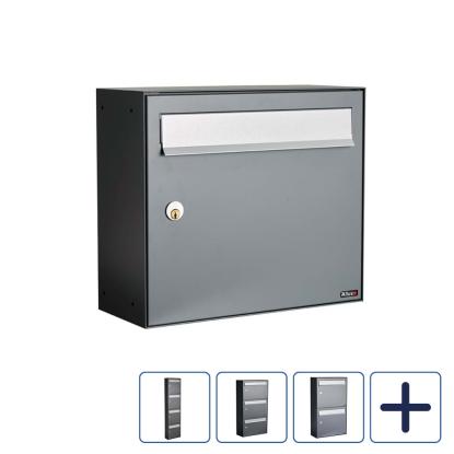 Allux HC4 systempostkasse uden lås, grå klap, antracit