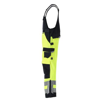 MASCOT SAFE SUPREME Newcastle overall med knælommer, hi-vis gul/mørk marine