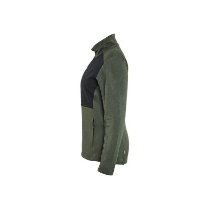 Blåkläder 3549 dame sweatshirt full zip, efterårsgrøn/sort