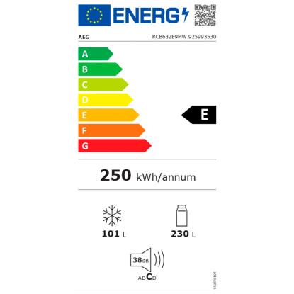 AEG RCB632E9MW fritstående kølefryseskab, 230 + 101 liter