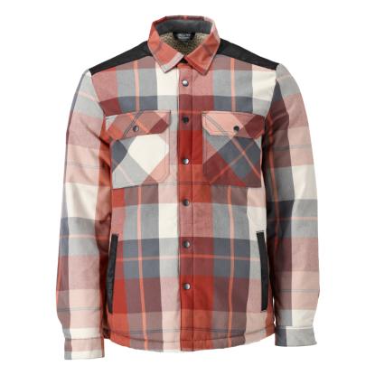 MASCOT CUSTOMIZED flannel skjorte med fiberpelsfor, efterårsrød ternet