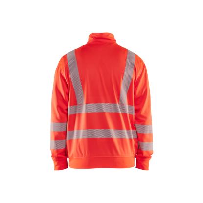 Blåkläder 3564 high vis sweatshirt half zip, hi-vis rød