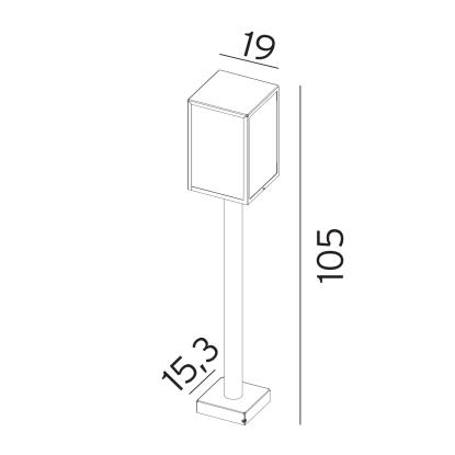 Norlys Lofoten stolpelampe, E27, IP44, sort