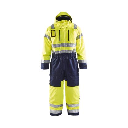 Blåkläder 6763 high vis vinter kedeldragt, hi-vis gul/marineblå