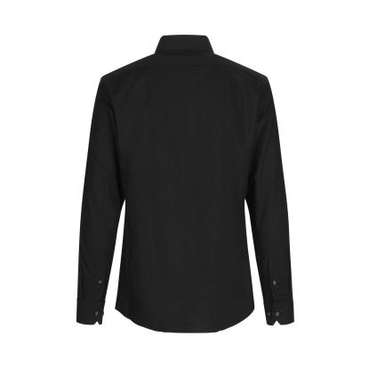 Seven Seas SS30 Fine Twill skjorte, slim, sort