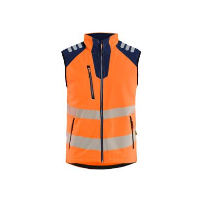 Blåkläder 3091 high vis softshell-vest, hi-vis orange/marineblå