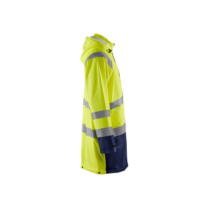 Blåkläder 4324 high vis regnjakke level 1, hi-vis gul/marineblå