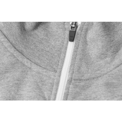 ID 0626 sweat cardigan med kontrast, grå melange