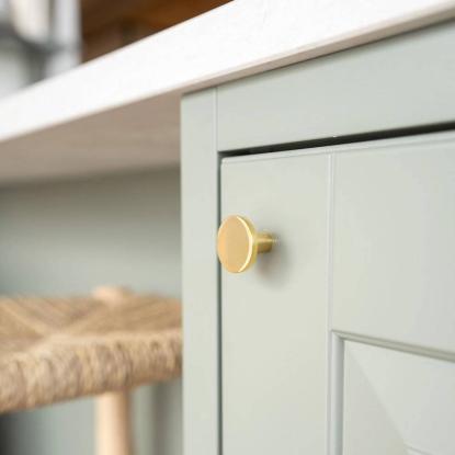 Beslag Design Dalby knop, Ø25 mm, poleret messing