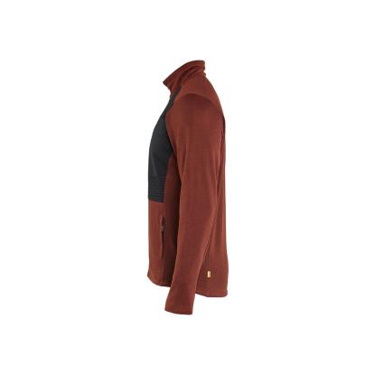 Blåkläder 3548 35482526 sweatshirt full zip, brændt rød/sort