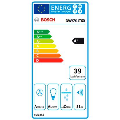 Bosch DWK91LT60 væghængt emhætte, sort, 90 cm