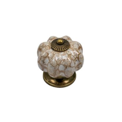 Jasa Company Paris møbelknop, Ø45 mm, guld marmor/porcelæn