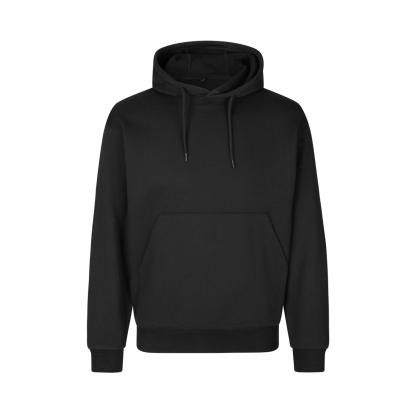 ID 0660 Soft hættetrøje med kængurulomme, unisex, sort