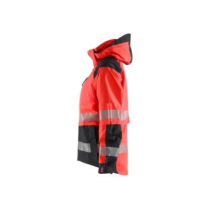 Blåkläder 4436 dame high vis skaljakke, hi-vis rød/sort