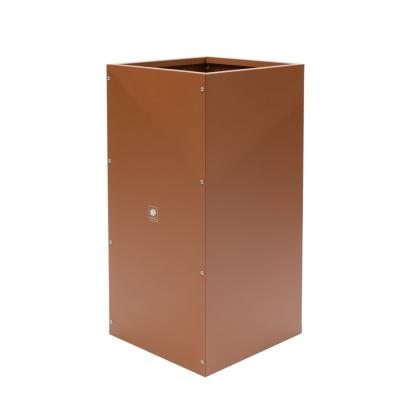Herstera Cube High plantekasse, pulverlakeret stål, rust, 100 x 50 x 50 cm