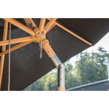 Venture Design Corypho parasol med tilt, sort/natur, Ø250 cm