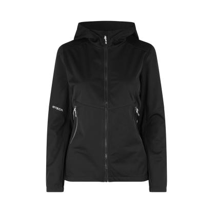 ID 0837 softshelljakke, letvægt, dame, sort