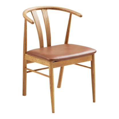 Artenara spisebordsstol, eg, brun