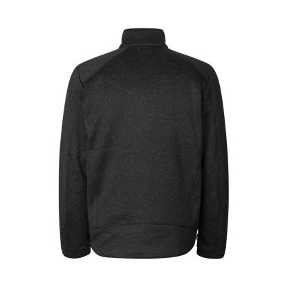 ID 0847 Zip-n-Mix strikfleece cardigan, melange, koks melange