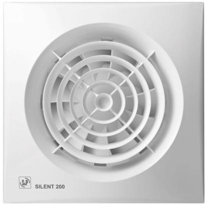 Thermex Silent 200 CHRZ ventilator med timer og hygrostat, 180 x 180 mm