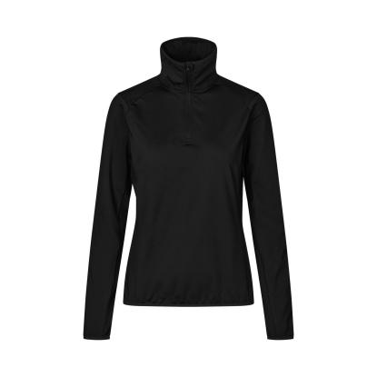 GEYSER G11090 stretch trainer træningsjakke med kort lynlås, dame, sort