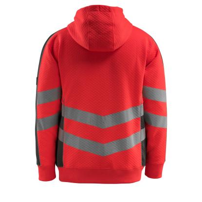 MASCOT SAFE SUPREME Corby hættetrøje med lynlås, hi-vis rød/mørk antracit