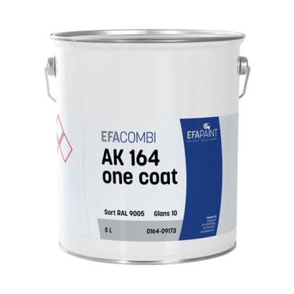 EFAcombi metalmaling AK 164, sort, glans 10 - 5 liter