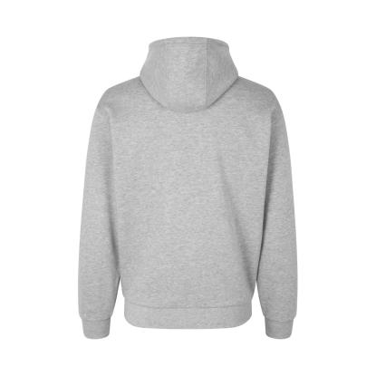 ID 0660 Soft hættetrøje med kængurulomme, unisex, grå melange