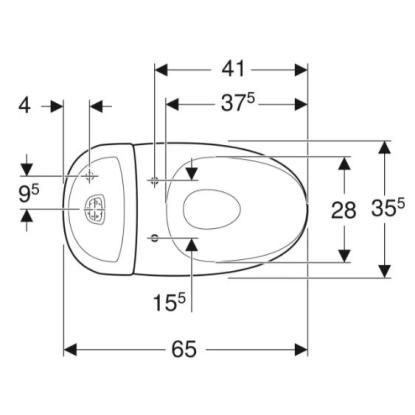 Ifö Sign 6860 toilet med lukket S-lås, hvid