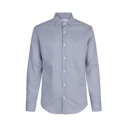 Seven Seas S90 Fine Twill Cadet skjorte, slim, navy