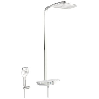 Oras 7590-11 Esteta brusesystem med termostat, håndbruser og 360 x 220 mm hovedbruser, krom